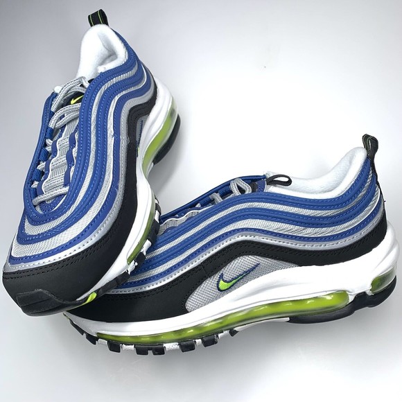Nike Air Max 97 Women Shoes Size 7.5 Atlantic Blue Voltage Yellow DQ9131-400 - Picture 7 of 10